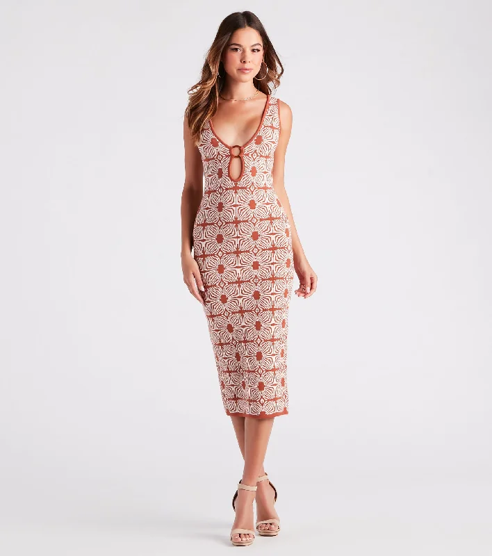 Dresses with Satin and Lace Trimmed Neckline for Ladies' Sophisticated LookWeekend Getaway Midi Sweater Dress Dresses with Satin and Lace Trimmed Neckline for Ladies' Sophisticated LookWeekend Getaway Midi Sweater Dress