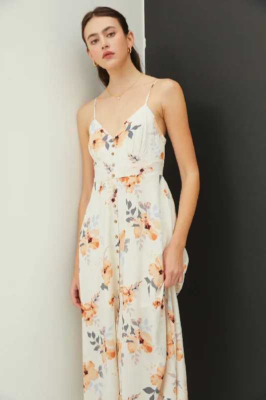 Backless Maxi Dresses for a Bold StatementBe Cool Floral Button Down Cami Midi Dress Backless Maxi Dresses for a Bold StatementBe Cool Floral Button Down Cami Midi Dress