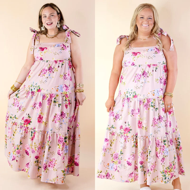 Maxi Dresses with Romantic Bows for a Feminine TouchBuddyLove | Arlene Tie-Shoulder Maxi Dress in Blushing Pink Maxi Dresses with Romantic Bows for a Feminine TouchBuddyLove | Arlene Tie-Shoulder Maxi Dress in Blushing Pink