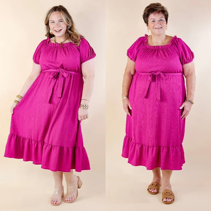 Soft Knit Maxi Dresses for Cozy EveningsFabulous Fusion Maxi Dress with Puff Sleeve in Berry Pink Soft Knit Maxi Dresses for Cozy EveningsFabulous Fusion Maxi Dress with Puff Sleeve in Berry Pink