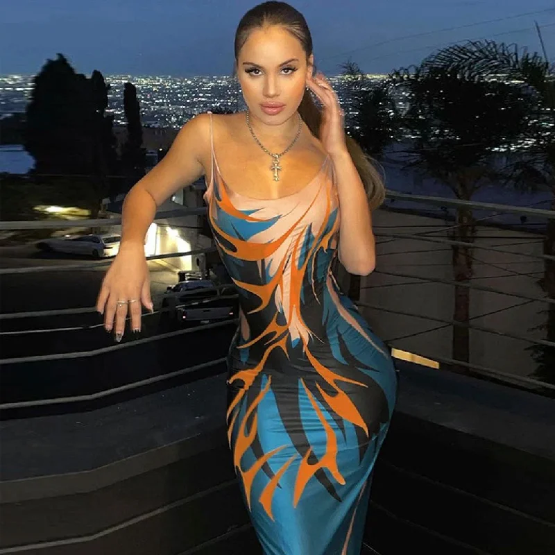 Maxi Dresses with Cross - Over Necklines for a Stylish LookAbstract Print Slip Party Maxi Dress - Multicolor Maxi Dresses with Cross - Over Necklines for a Stylish LookAbstract Print Slip Party Maxi Dress - Multicolor
