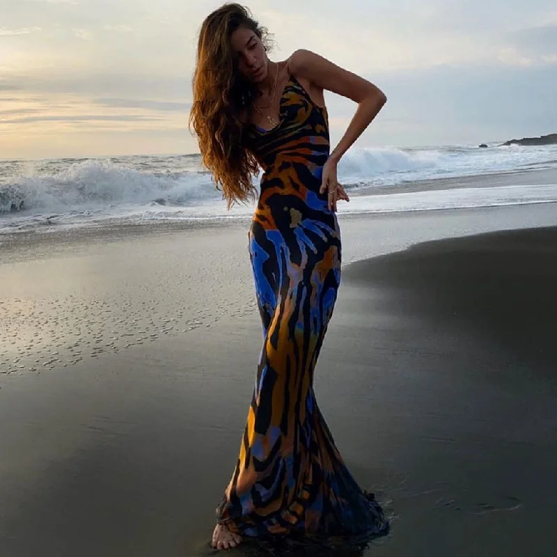 Light Pink Flowy Maxi Dresses for SpringVintage Style Striped Printed Cowl Neck Slip Maxi Dress - Black Light Pink Flowy Maxi Dresses for SpringVintage Style Striped Printed Cowl Neck Slip Maxi Dress - Black