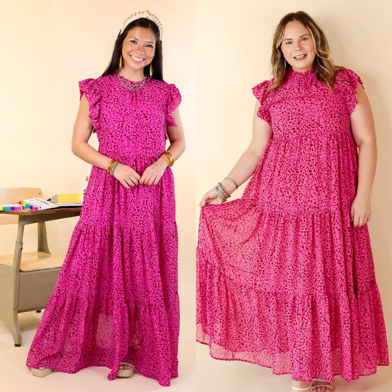 Maxi Dresses Paired with Crop Tops for a Trendy LookSettle The Score Leopard Print Maxi Dress in Magenta Pink Maxi Dresses Paired with Crop Tops for a Trendy LookSettle The Score Leopard Print Maxi Dress in Magenta Pink