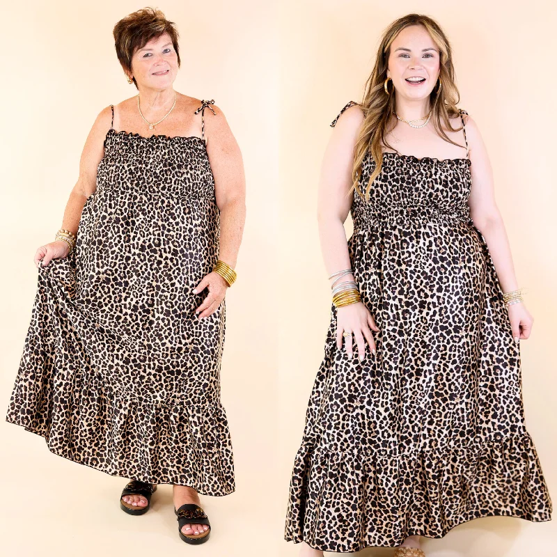 Energetic Orange Maxi Dresses for a Vivid LookWild Thoughts Leopard Print Maxi Dress with Spaghetti Straps in Brown Energetic Orange Maxi Dresses for a Vivid LookWild Thoughts Leopard Print Maxi Dress with Spaghetti Straps in Brown