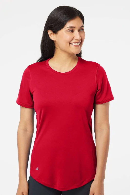 Plaid women's T - shirt for a preppy lookAdidas Womens UPF 50+ Short Sleeve Crewneck T-Shirt - Power Red Plaid women's T - shirt for a preppy lookAdidas Womens UPF 50+ Short Sleeve Crewneck T-Shirt - Power Red