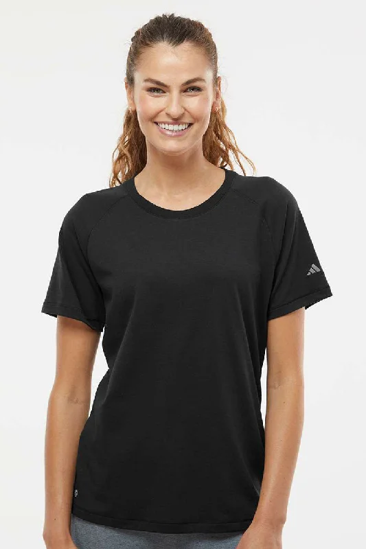 Button - up women's T - shirt in a pastel colorAdidas Womens Short Sleeve Crewneck T-Shirt - Black Button - up women's T - shirt in a pastel colorAdidas Womens Short Sleeve Crewneck T-Shirt - Black