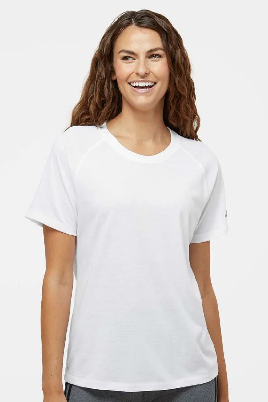 Women's lightweight linen T - shirt for warm weatherAdidas Womens Short Sleeve Crewneck T-Shirt - White Women's lightweight linen T - shirt for warm weatherAdidas Womens Short Sleeve Crewneck T-Shirt - White