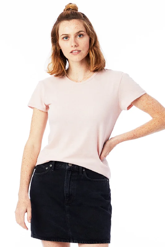 Metallic - threaded women's T - shirt for a touch of glamourAlternative Womens Keepsake Vintage Jersey Short Sleeve Crewneck T-Shirt - Vintage Pink Metallic - threaded women's T - shirt for a touch of glamourAlternative Womens Keepsake Vintage Jersey Short Sleeve Crewneck T-Shirt - Vintage Pink