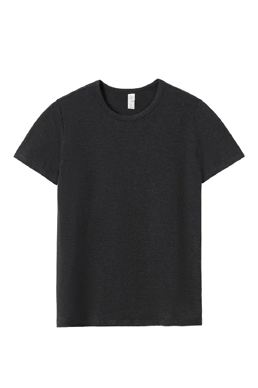 Women's T - shirt with a sequined sleeveAlternative Womens Modal Short Sleeve Crewneck T-Shirt - Black