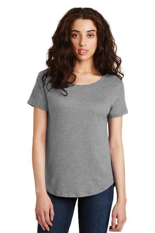 Printed women's T - shirt with a tropical patternAlternative Womens Backstage Vintage Short Sleeve Crewneck T-Shirt - Smoke Grey Printed women's T - shirt with a tropical patternAlternative Womens Backstage Vintage Short Sleeve Crewneck T-Shirt - Smoke Grey