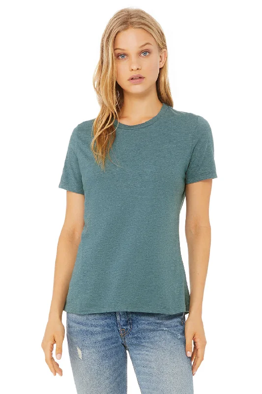 Sequined women's T - shirt for a glamorous occasionBella + Canvas Womens CVC Short Sleeve Crewneck T-Shirt - Heather Deep Teal