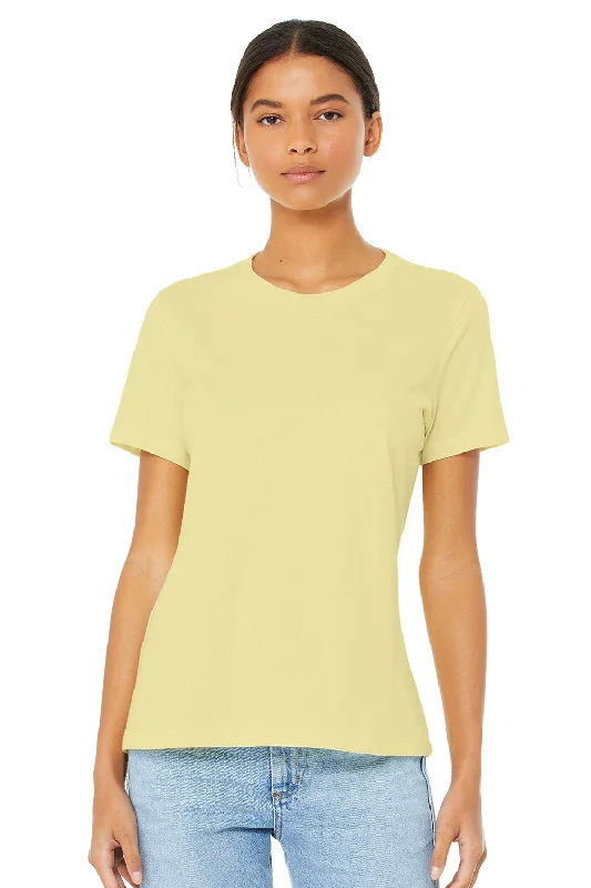 Women's lace - trimmed T - shirt for a delicate lookBella + Canvas Womens CVC Short Sleeve Crewneck T-Shirt - Heather French Vanilla