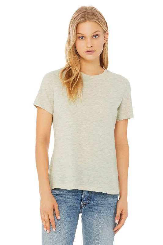 Striped women's T - shirt in bright colorsBella + Canvas Womens CVC Short Sleeve Crewneck T-Shirt - Heather Prism Natural