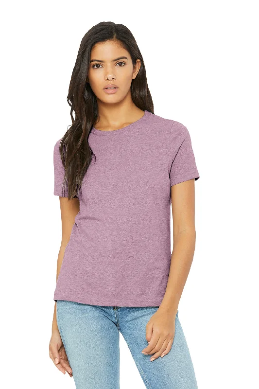 Printed women's T - shirt with a retro - inspired patternBella + Canvas Womens CVC Short Sleeve Crewneck T-Shirt - Heather Prism Lilac Purple Printed women's T - shirt with a retro - inspired patternBella + Canvas Womens CVC Short Sleeve Crewneck T-Shirt - Heather Prism Lilac Purple