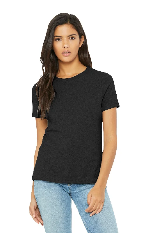 Women's T - shirt with a cropped and boxy fitBella + Canvas Womens CVC Short Sleeve Crewneck T-Shirt - Heather Black Women's T - shirt with a cropped and boxy fitBella + Canvas Womens CVC Short Sleeve Crewneck T-Shirt - Heather Black