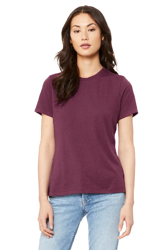 Long - length women's T - shirt to wear as a cover - upBella + Canvas Womens Relaxed Jersey Short Sleeve Crewneck T-Shirt - Maroon Long - length women's T - shirt to wear as a cover - upBella + Canvas Womens Relaxed Jersey Short Sleeve Crewneck T-Shirt - Maroon
