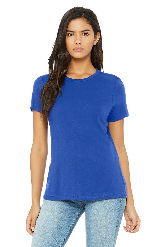Plaid women's T - shirt for a preppy lookBella + Canvas Womens Relaxed Jersey Short Sleeve Crewneck T-Shirt - True Royal Blue Plaid women's T - shirt for a preppy lookBella + Canvas Womens Relaxed Jersey Short Sleeve Crewneck T-Shirt - True Royal Blue