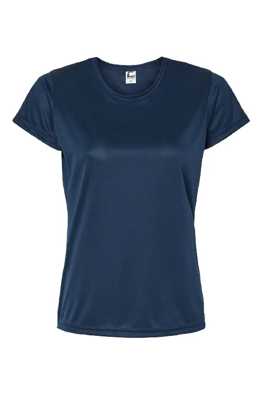 Women's T - shirt with a sequined collarC2 Sport Womens Performance Moisture Wicking Short Sleeve Crewneck T-Shirt - Navy Blue Women's T - shirt with a sequined collarC2 Sport Womens Performance Moisture Wicking Short Sleeve Crewneck T-Shirt - Navy Blue
