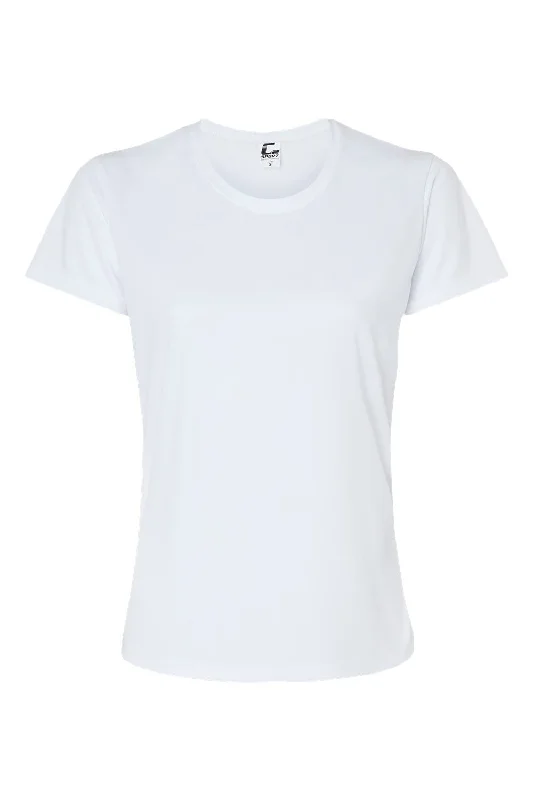 Women's T - shirt with a burnout floral patternC2 Sport Womens Performance Moisture Wicking Short Sleeve Crewneck T-Shirt - White Women's T - shirt with a burnout floral patternC2 Sport Womens Performance Moisture Wicking Short Sleeve Crewneck T-Shirt - White