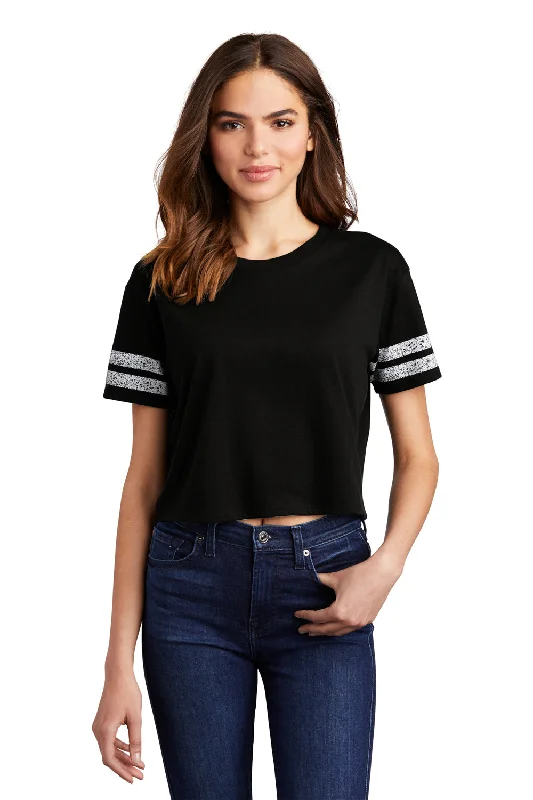Fuzzy women's T - shirt with a hoodDistrict Womens Scorecard Crop Short Sleeve Crewneck T-Shirt - Black/White - Closeout Fuzzy women's T - shirt with a hoodDistrict Womens Scorecard Crop Short Sleeve Crewneck T-Shirt - Black/White - Closeout