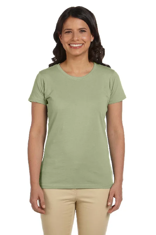 Printed women's T - shirt with animal printsEconscious Womens Heather Sueded Short Sleeve Crewneck T-Shirt - Wasabi Green Printed women's T - shirt with animal printsEconscious Womens Heather Sueded Short Sleeve Crewneck T-Shirt - Wasabi Green