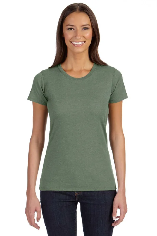 Women's button - down T - shirt in a classic styleEconscious Womens Short Sleeve Crewneck T-Shirt - Asparagus Green Women's button - down T - shirt in a classic styleEconscious Womens Short Sleeve Crewneck T-Shirt - Asparagus Green