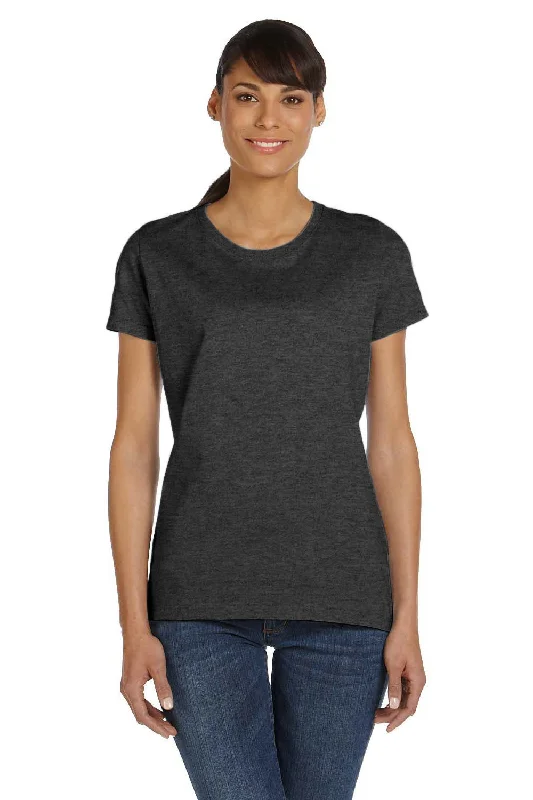 Women's oversized graphic T - shirt with a trendy sloganFruit Of The Loom Womens HD Jersey Short Sleeve Crewneck T-Shirt - Heather Black