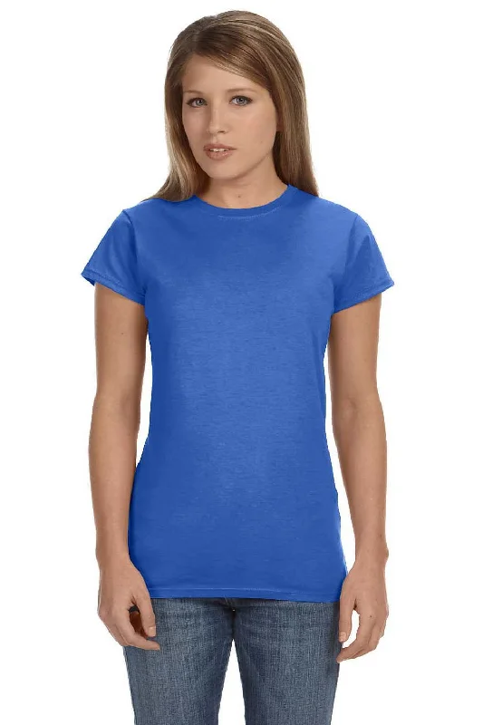 Cropped women's T - shirt to pair with high - waisted skirtsGildan Womens Softstyle Short Sleeve Crewneck T-Shirt - Heather Royal Blue Cropped women's T - shirt to pair with high - waisted skirtsGildan Womens Softstyle Short Sleeve Crewneck T-Shirt - Heather Royal Blue