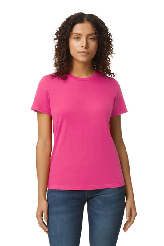 Fitted women's turtleneck T - shirtGildan Womens Softstyle Short Sleeve Crewneck T-Shirt - Heliconia Pink Fitted women's turtleneck T - shirtGildan Womens Softstyle Short Sleeve Crewneck T-Shirt - Heliconia Pink