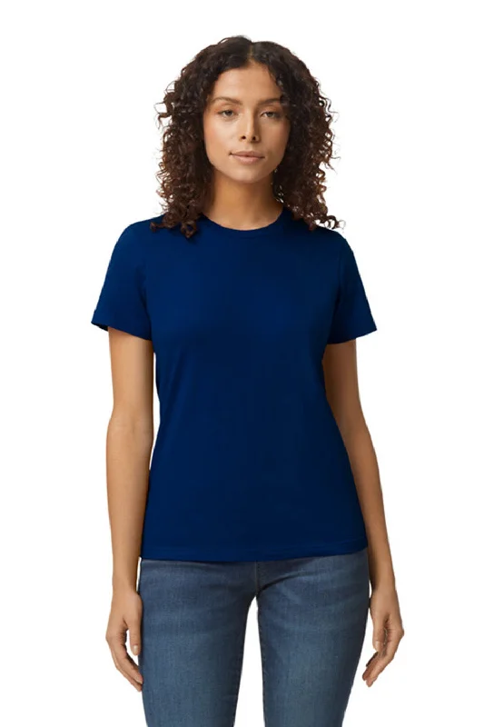 Women's T - shirt with a burnout floral patternGildan Womens Softstyle Short Sleeve Crewneck T-Shirt - Navy Blue Women's T - shirt with a burnout floral patternGildan Womens Softstyle Short Sleeve Crewneck T-Shirt - Navy Blue