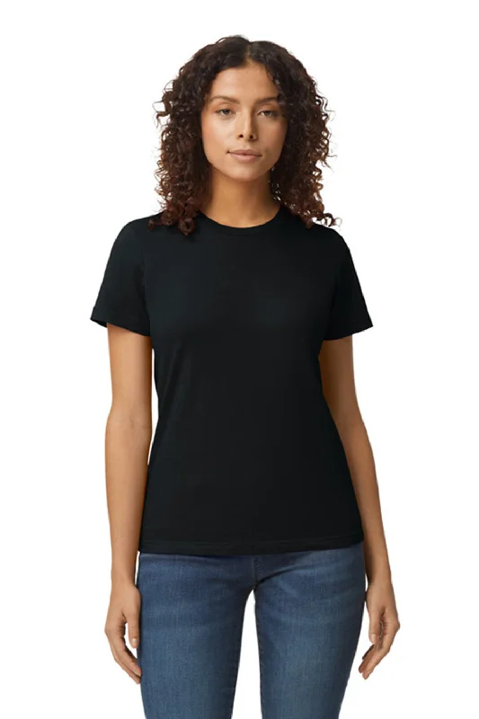 Long - length women's T - shirt to wear as a cover - upGildan Womens Softstyle Short Sleeve Crewneck T-Shirt - Pitch Black Long - length women's T - shirt to wear as a cover - upGildan Womens Softstyle Short Sleeve Crewneck T-Shirt - Pitch Black