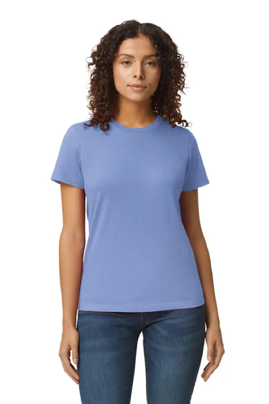 Women's T - shirt with a cut - out detailGildan Womens Softstyle Short Sleeve Crewneck T-Shirt - Violet Women's T - shirt with a cut - out detailGildan Womens Softstyle Short Sleeve Crewneck T-Shirt - Violet