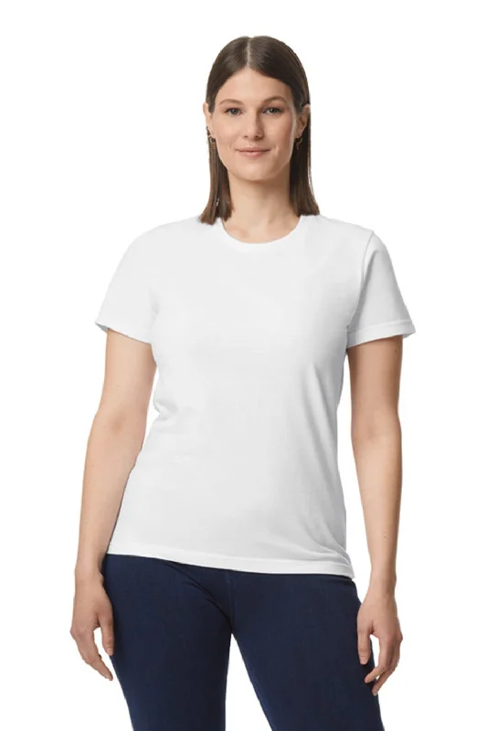 Printed women's T - shirt with a retro - inspired patternGildan Womens Softstyle Short Sleeve Crewneck T-Shirt - White Printed women's T - shirt with a retro - inspired patternGildan Womens Softstyle Short Sleeve Crewneck T-Shirt - White