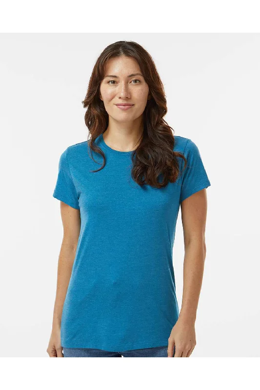 Sheer - sleeved women's T - shirt for an alluring lookKastlfel Womens Recycled Soft Short Sleeve Crewneck T-Shirt - Breaker Blue - NEW Sheer - sleeved women's T - shirt for an alluring lookKastlfel Womens Recycled Soft Short Sleeve Crewneck T-Shirt - Breaker Blue - NEW