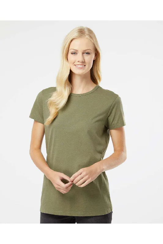 Floral - embroidered women's T - shirtKastlfel Womens Recycled Soft Short Sleeve Crewneck T-Shirt - Moss Green - NEW Floral - embroidered women's T - shirtKastlfel Womens Recycled Soft Short Sleeve Crewneck T-Shirt - Moss Green - NEW