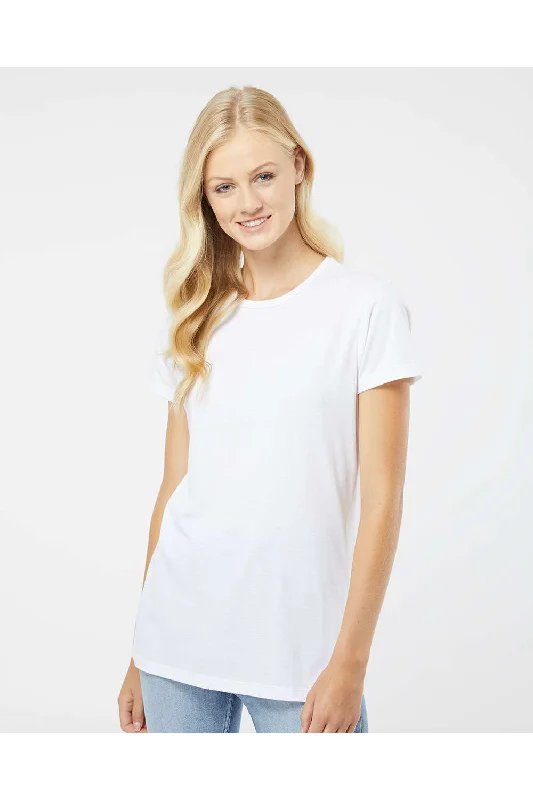 Women's T - shirt with a high - low hemKastlfel Womens Recycled Soft Short Sleeve Crewneck T-Shirt - White - NEW Women's T - shirt with a high - low hemKastlfel Womens Recycled Soft Short Sleeve Crewneck T-Shirt - White - NEW