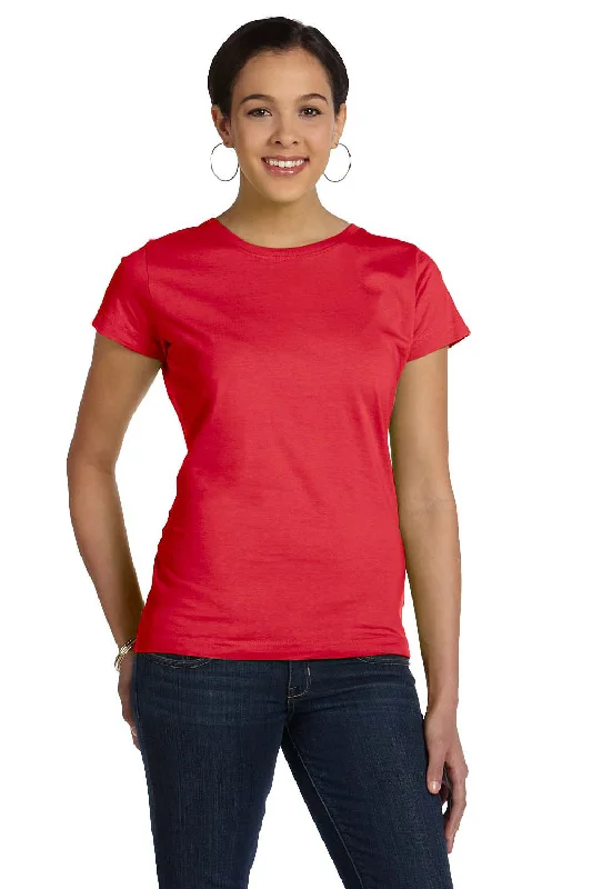 Long - sleeved women's T - shirt with a balloon - sleeve designLAT Womens Fine Jersey Short Sleeve Crewneck T-Shirt - Red Long - sleeved women's T - shirt with a balloon - sleeve designLAT Womens Fine Jersey Short Sleeve Crewneck T-Shirt - Red
