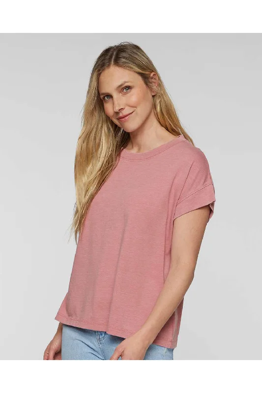 Women's T - shirt with a burnout patternLAT Womens Relaxed Vintage Wash Short Sleeve Crewneck T-Shirt - Mauvelous Pink - NEW Women's T - shirt with a burnout patternLAT Womens Relaxed Vintage Wash Short Sleeve Crewneck T-Shirt - Mauvelous Pink - NEW