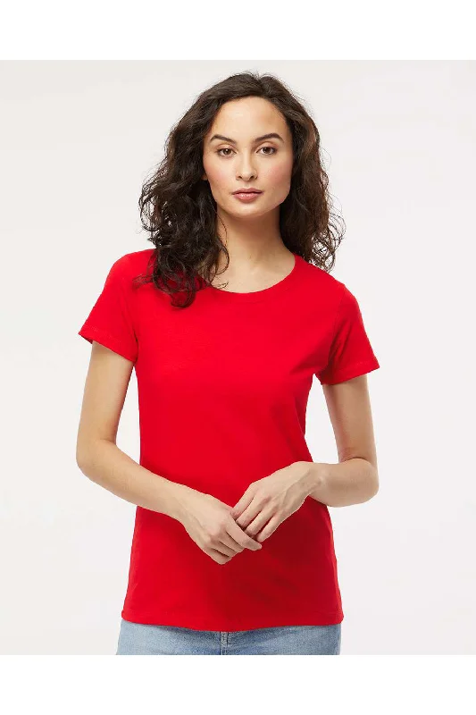 Women's turtleneck T - shirt for a sophisticated appearanceM&O Womens Gold Soft Touch Short Sleeve Crewneck T-Shirt - Deep Red - NEW Women's turtleneck T - shirt for a sophisticated appearanceM&O Womens Gold Soft Touch Short Sleeve Crewneck T-Shirt - Deep Red - NEW