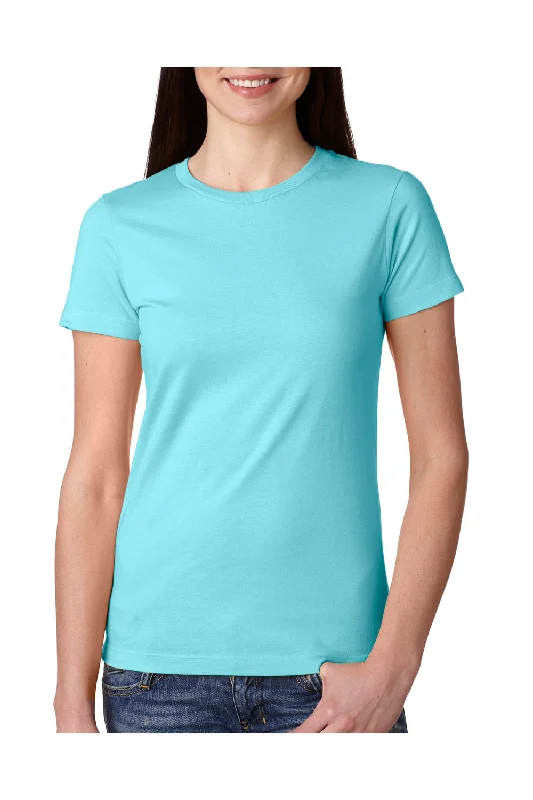 Fuzzy women's T - shirt for a cozy and warm feelNext Level Womens Boyfriend Fine Jersey Short Sleeve Crewneck T-Shirt - Cancun Blue Fuzzy women's T - shirt for a cozy and warm feelNext Level Womens Boyfriend Fine Jersey Short Sleeve Crewneck T-Shirt - Cancun Blue