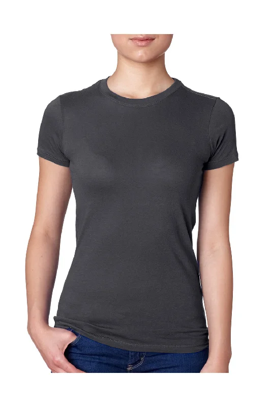 Women's turtleneck T - shirt for a sophisticated appearanceNext Level Womens Boyfriend Fine Jersey Short Sleeve Crewneck T-Shirt - Heavy Metal Grey Women's turtleneck T - shirt for a sophisticated appearanceNext Level Womens Boyfriend Fine Jersey Short Sleeve Crewneck T-Shirt - Heavy Metal Grey