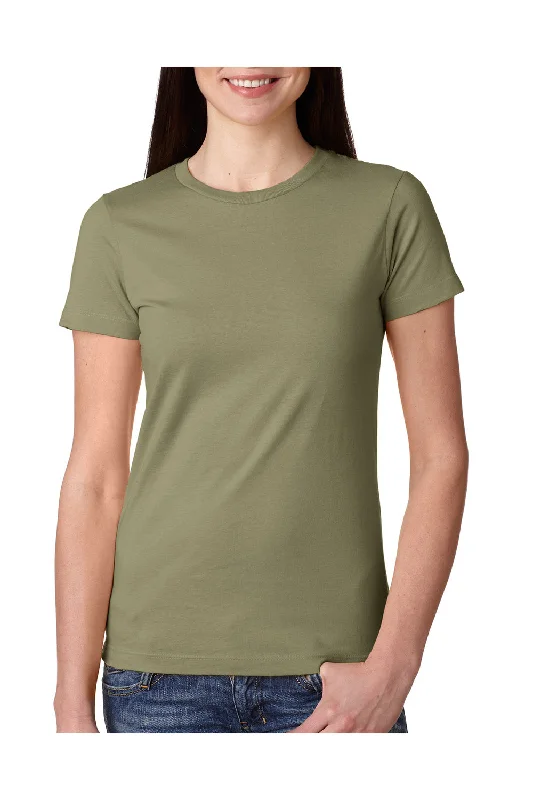 Striped women's T - shirt in bright colorsNext Level Womens Boyfriend Fine Jersey Short Sleeve Crewneck T-Shirt - Light Olive Striped women's T - shirt in bright colorsNext Level Womens Boyfriend Fine Jersey Short Sleeve Crewneck T-Shirt - Light Olive