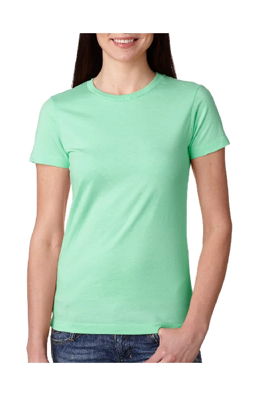 Embroidered women's T - shirt with floral designsNext Level Womens Boyfriend Fine Jersey Short Sleeve Crewneck T-Shirt - Mint Green - Closeout Embroidered women's T - shirt with floral designsNext Level Womens Boyfriend Fine Jersey Short Sleeve Crewneck T-Shirt - Mint Green - Closeout