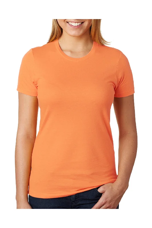 Sequined women's T - shirt for a glamorous occasionNext Level Womens Boyfriend Fine Jersey Short Sleeve Crewneck T-Shirt - Classic Orange - Closeout Sequined women's T - shirt for a glamorous occasionNext Level Womens Boyfriend Fine Jersey Short Sleeve Crewneck T-Shirt - Classic Orange - Closeout