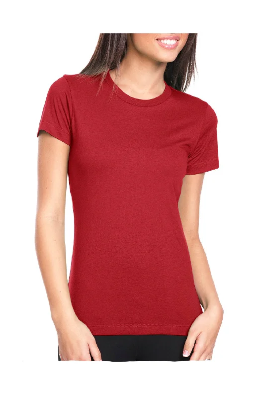Women's button - down T - shirt in a classic styleNext Level Womens Boyfriend Fine Jersey Short Sleeve Crewneck T-Shirt - Cardinal Red Women's button - down T - shirt in a classic styleNext Level Womens Boyfriend Fine Jersey Short Sleeve Crewneck T-Shirt - Cardinal Red