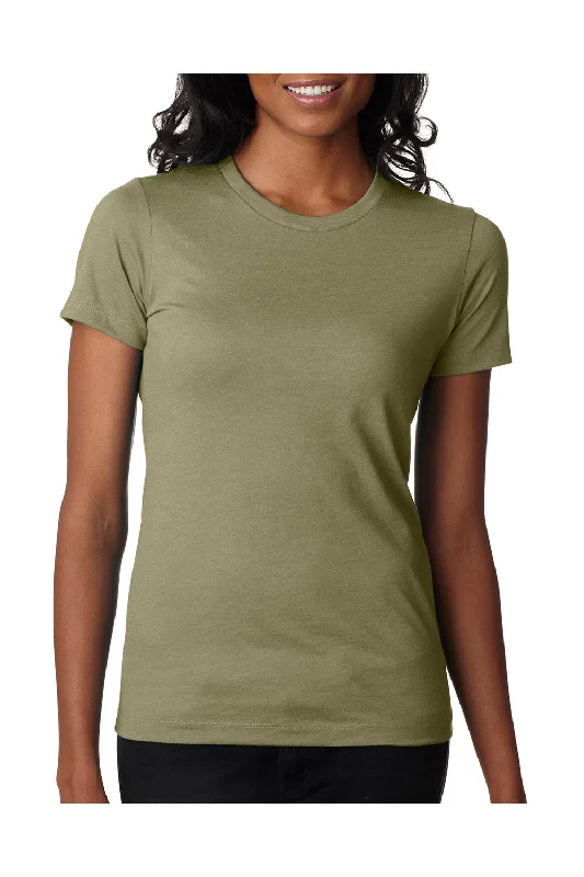 Fitted women's turtleneck T - shirt with a cut - out backNext Level Womens CVC Jersey Short Sleeve Crewneck T-Shirt - Light Olive Green - Closeout Fitted women's turtleneck T - shirt with a cut - out backNext Level Womens CVC Jersey Short Sleeve Crewneck T-Shirt - Light Olive Green - Closeout