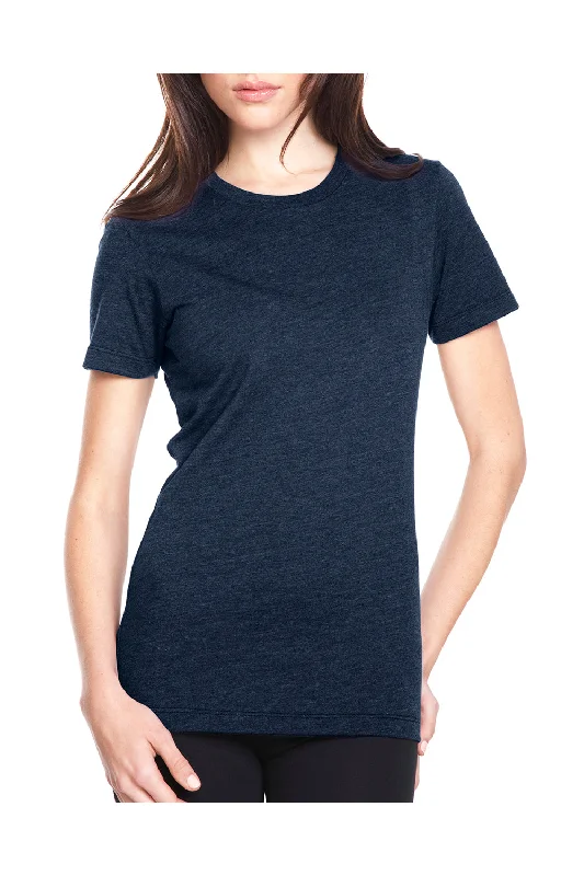 Women's T - shirt with a burnout geometric patternNext Level Womens CVC Jersey Short Sleeve Crewneck T-Shirt - Midnight Navy Blue