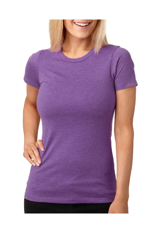 Cropped women's T - shirt with a pom - pom trimNext Level Womens CVC Jersey Short Sleeve Crewneck T-Shirt - Purple Berry - Closeout Cropped women's T - shirt with a pom - pom trimNext Level Womens CVC Jersey Short Sleeve Crewneck T-Shirt - Purple Berry - Closeout