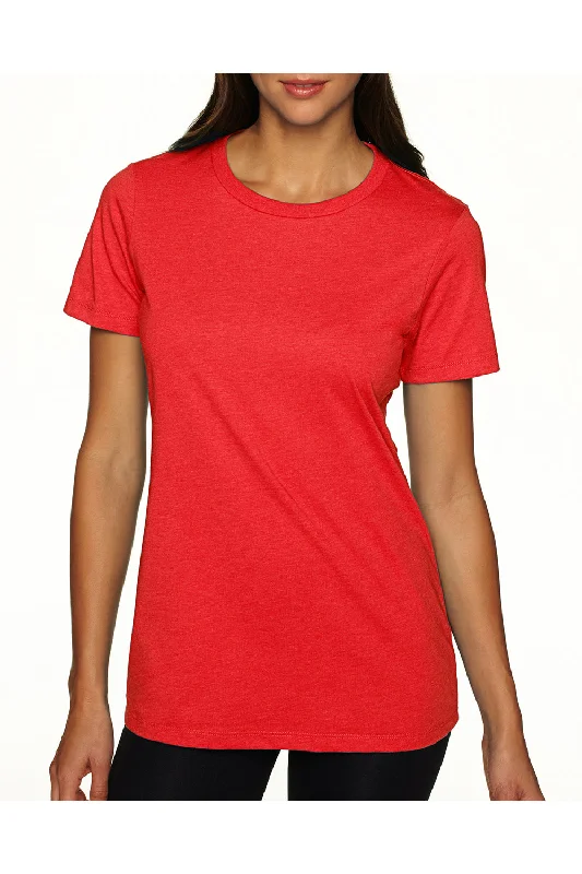 Printed women's T - shirt with a watercolor - inspired patternNext Level Womens CVC Jersey Short Sleeve Crewneck T-Shirt - Red Printed women's T - shirt with a watercolor - inspired patternNext Level Womens CVC Jersey Short Sleeve Crewneck T-Shirt - Red