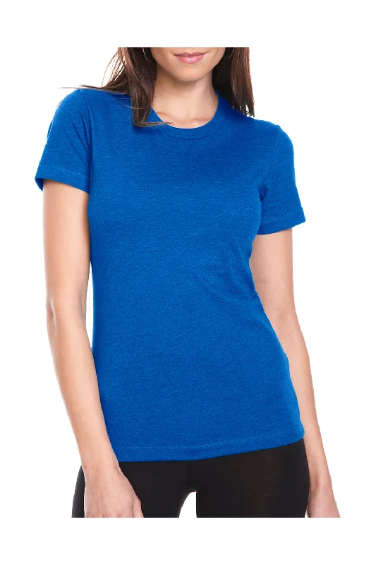 Women's T - shirt with a metallic - colored buttonNext Level Womens CVC Jersey Short Sleeve Crewneck T-Shirt - Royal Blue Women's T - shirt with a metallic - colored buttonNext Level Womens CVC Jersey Short Sleeve Crewneck T-Shirt - Royal Blue